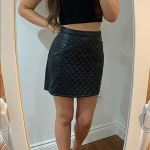 Faux Leather Skirt